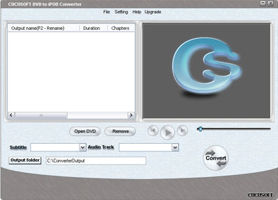 Cucusoft DVD to iPod Converter Build 001 screenshot