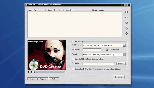 Aplus DVD Creator screenshot