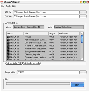 eSan APE Ripper screenshot