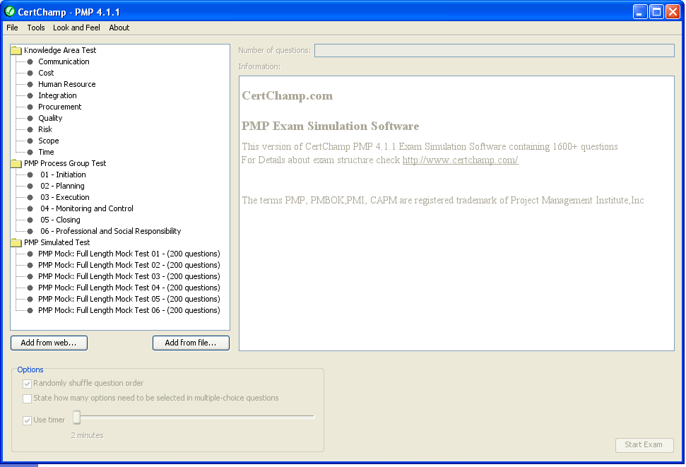 certchamp PMP 4th Simulator Kit Free screenshot